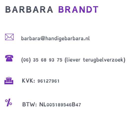 Contactgegevens HandigeBarbara
06-35689375